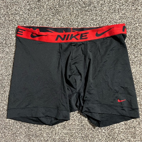 Men’s Nike Dri-fit Compression Boxer Shorts Large Black Red - Picture 1 of 3
